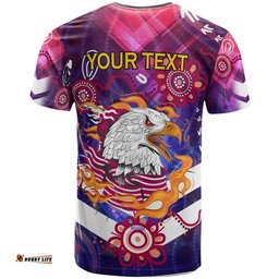 sea eagles rugby t shirt custom sea eagles champions with aboriginal abstract dot painting player and number t shirt rlt14