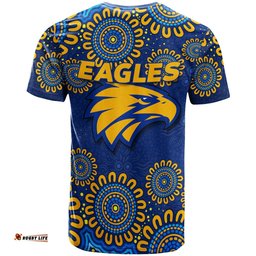west coast eagles aboriginal dot painting t shirt