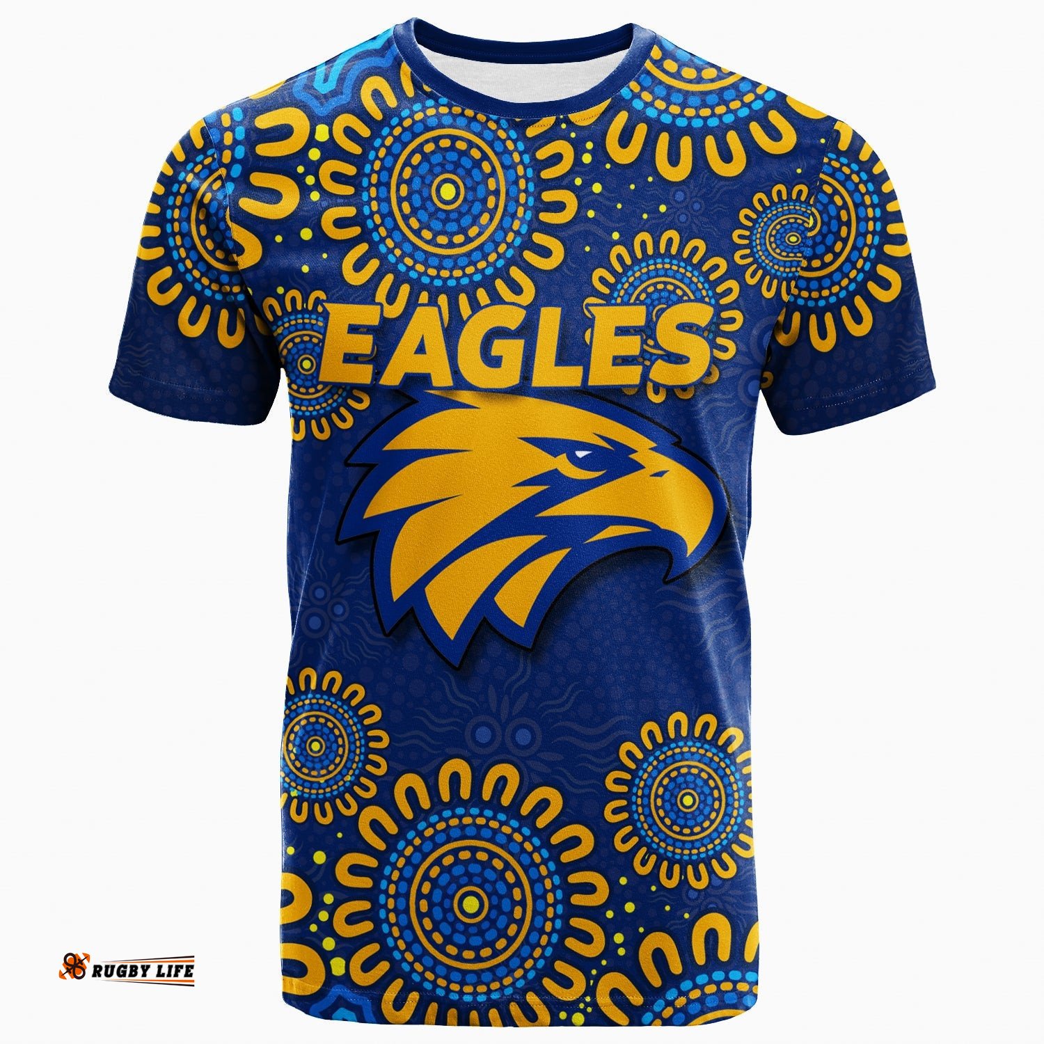 west coast eagles aboriginal dot painting t shirt