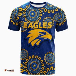west coast eagles aboriginal dot painting t shirt
