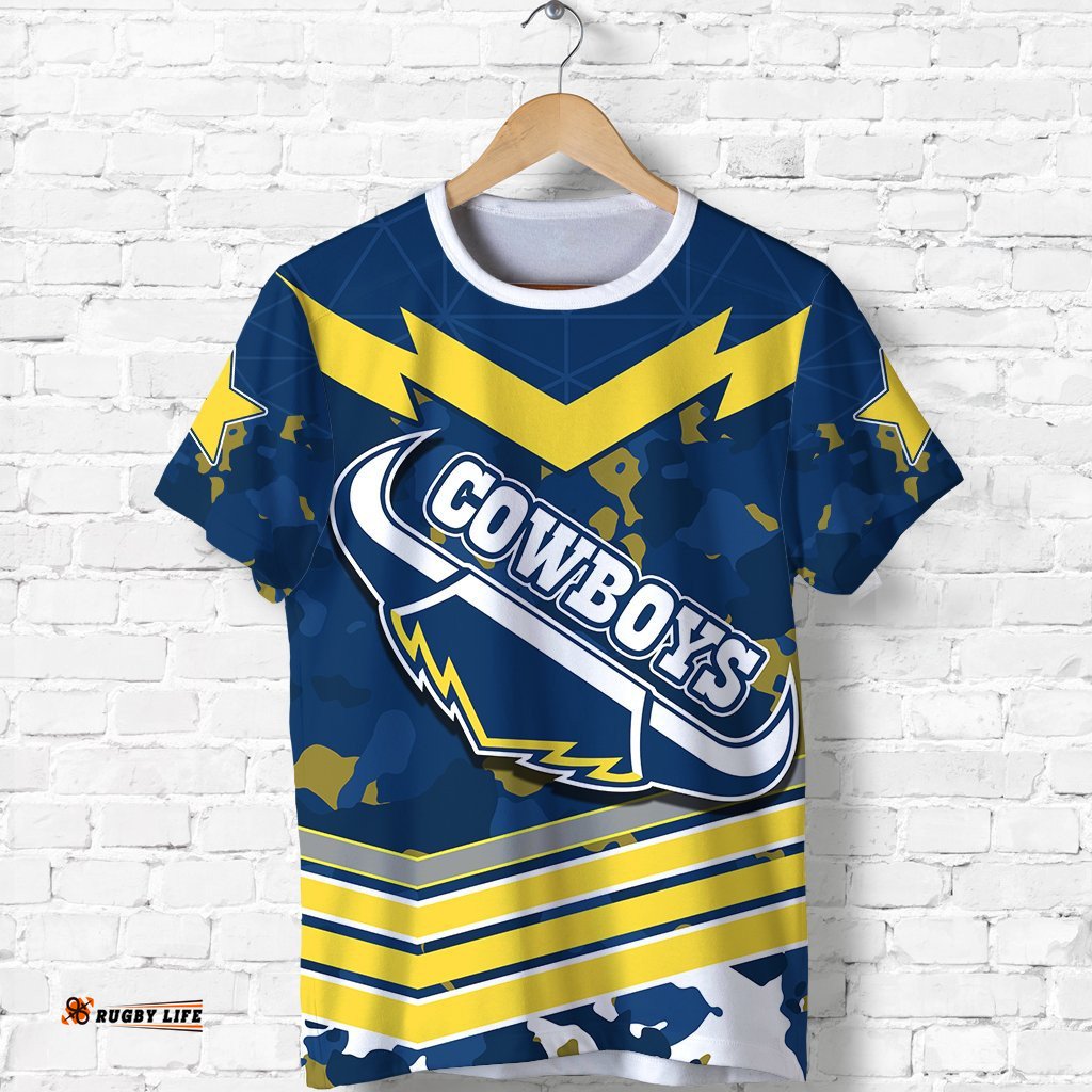 camouflage cowboys anzac t shirt north queensland