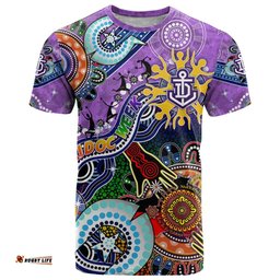 custom naidoc week 2024 fremantle dockers freo t shirt australia aboriginal dot painting dt02