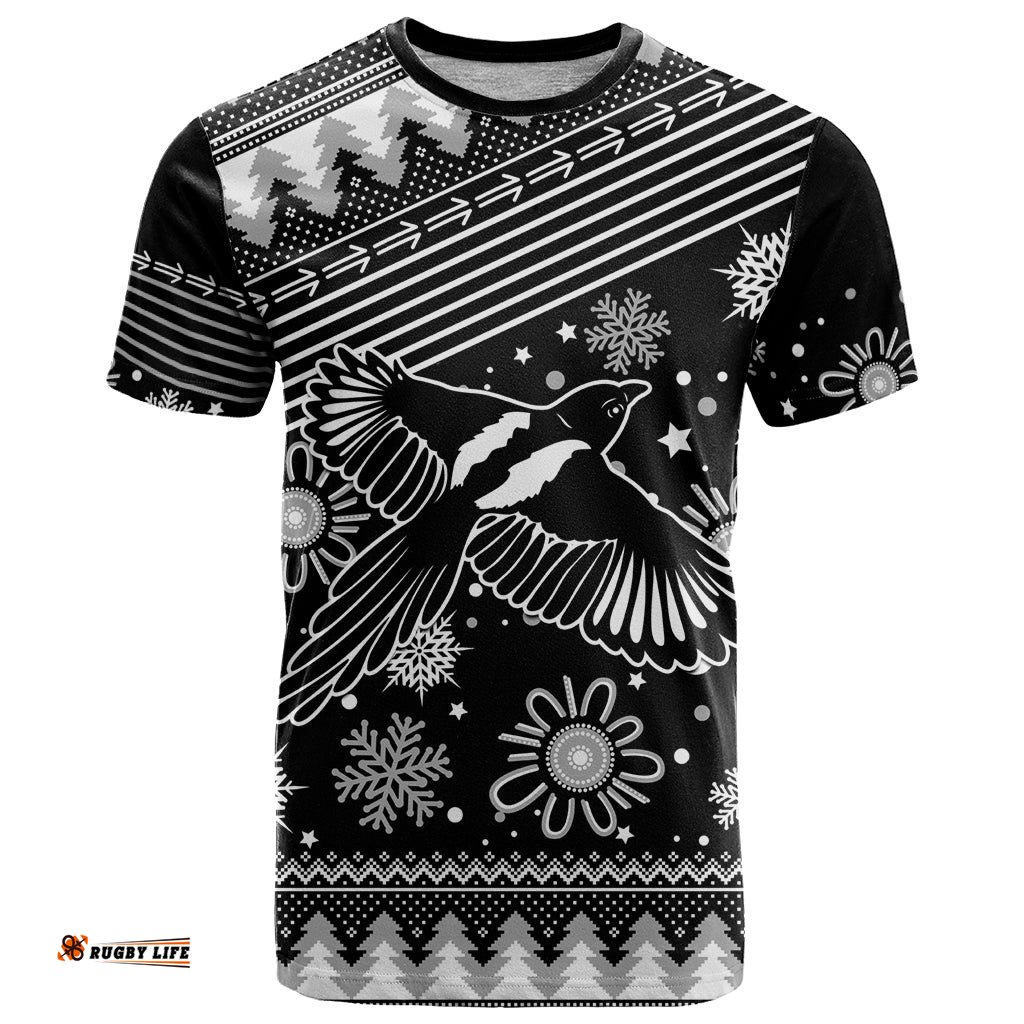 custom magpies football t shirt christmas vibe 2023
