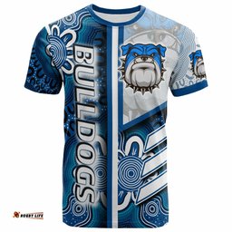bulldogs rugby t shirt custom bulldogs logo aboriginal indigenous sport style t shirt
