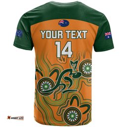 custom australia rugby t shirt wallabies 2023 indigenous art