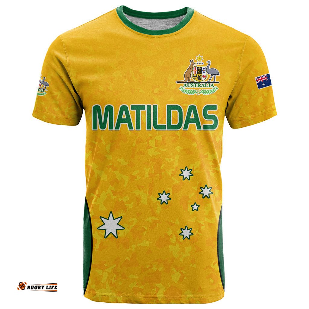 australia soccer t shirt socceroos with kangaroo matildas 2023