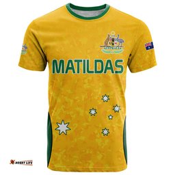 australia soccer t shirt socceroos with kangaroo matildas 2023