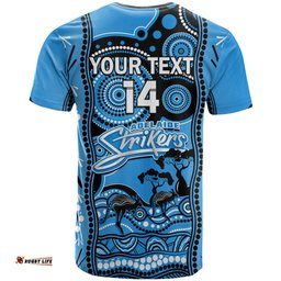 custom adelaide strikers cricket t shirt happy australia day aboriginal art