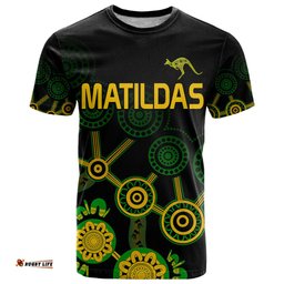 australia soccer t shirt matildas world cup with kangaroo