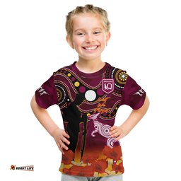 custom text and number maroons rugby anzac 2023 t shirt qld aboriginal mix poppy camouflage