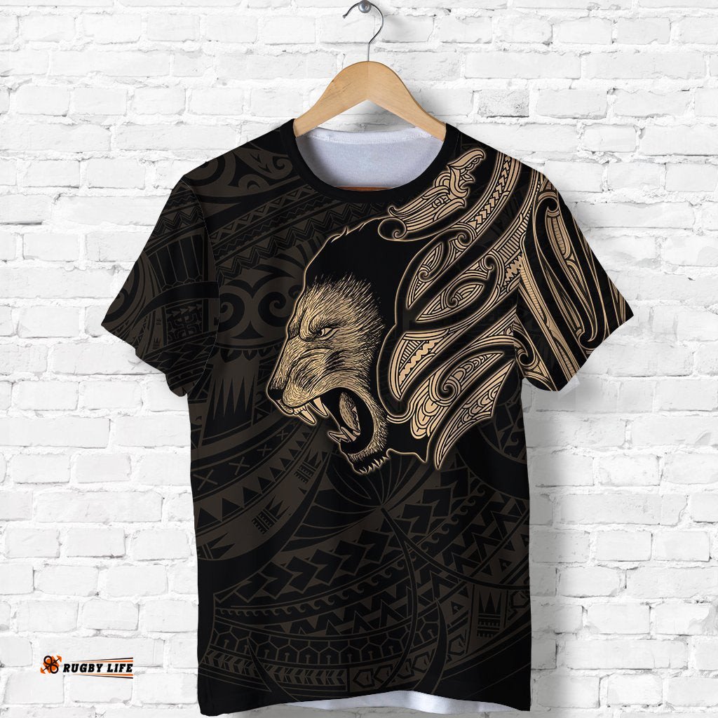 new zealand t shirt maori lion tattoo goldAmazing Aussie