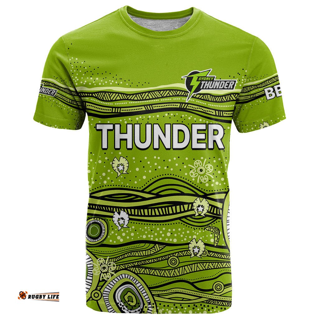 australia thunder cricket t shirt indigenous 2023