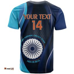 custom india cricket t shirt 2024 world cup go men in blue