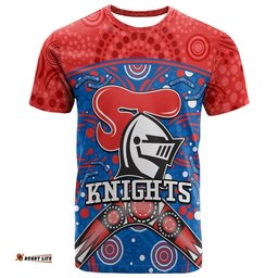 custom personalised knights rugby t shirt novocastrians boomerang indigenous dots