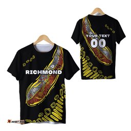 custom personalised richmond t shirt aboriginal sport style
