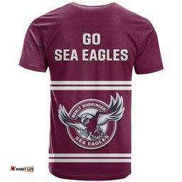 sea eagles rugby t shirt manly warringah maroon sporty style