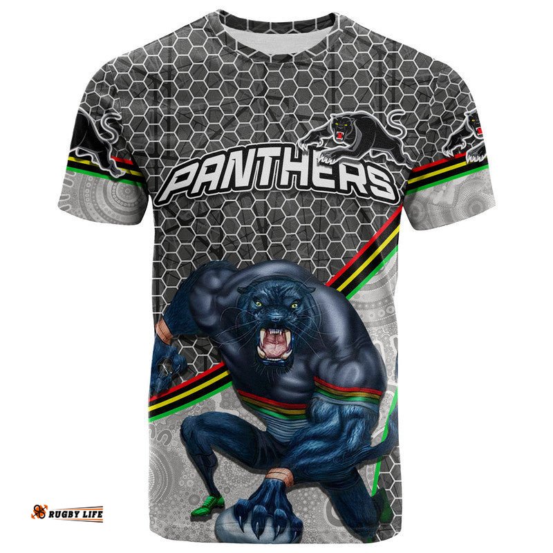 custom personalised panthers rugby t shirt mix aboriginal simple