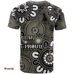 naidoc week 2024 fire burning t shirt aboriginal dots black art