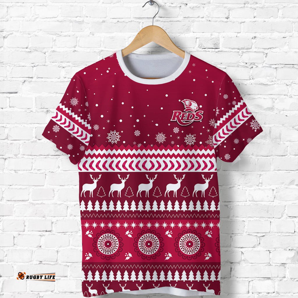 reds christmas t shirt queensland rugby indigenous