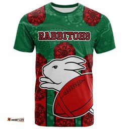 rabbitohs rugby t shirt custom indigenous rabbitohs t shirt