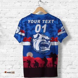 custom personalised hermannsburg western aranda bulldogs football club anzac t shirt simple style