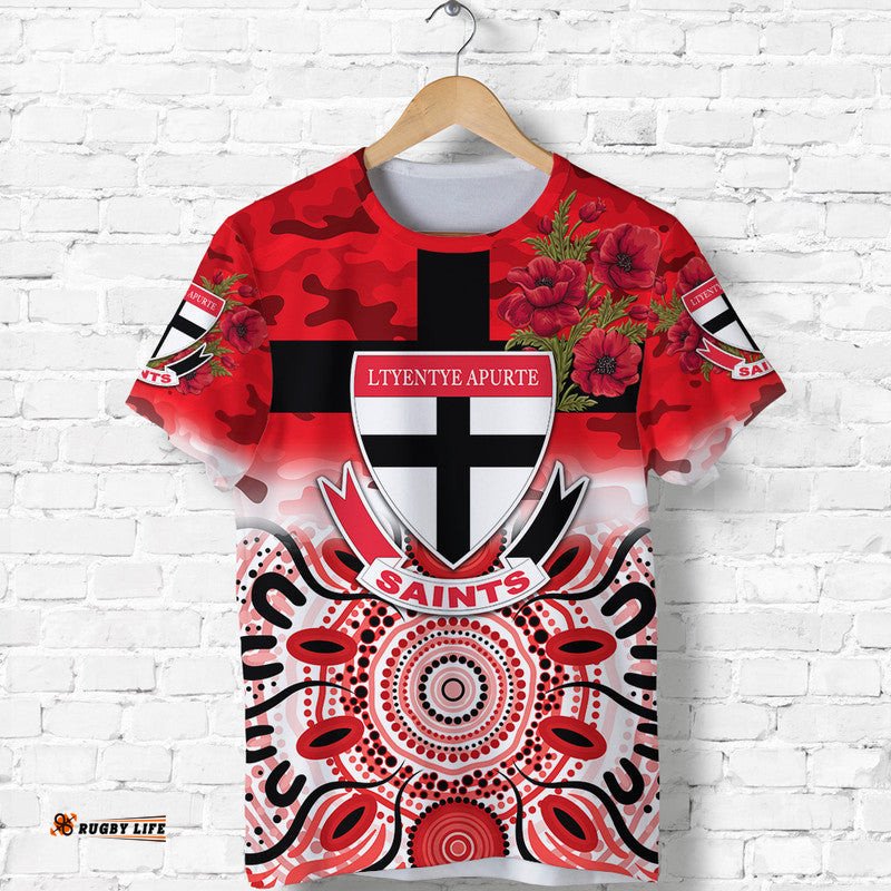 custom personalised ltyentye apurte anzac t shirt indigenous vibes saints