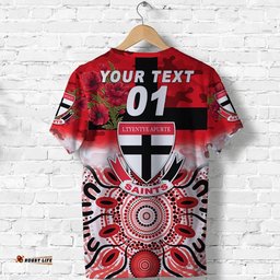 custom personalised ltyentye apurte anzac t shirt indigenous vibes saints