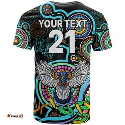 custom magpies football aboriginal art t shirt naidoc indigenous tribal