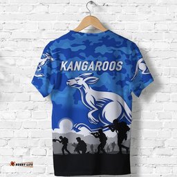north melbourne kangaroos anzac t shirt simple style