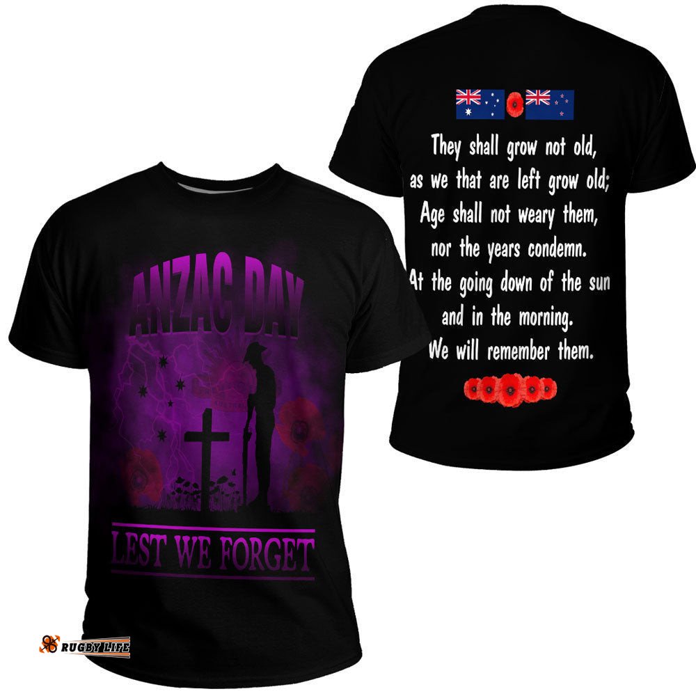 vibe hoodie clothing anzac day remember australia new zealand purple t shirt