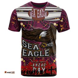 sea eagles rugby custom t shirt aboriginal manly warringah sea eagles with poppy flower t shirt 0