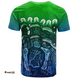 custom torres strait islands t shirt blue