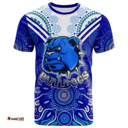 bulldogs rugby t shirt custom bulldogs aboriginal style of dot t shirt