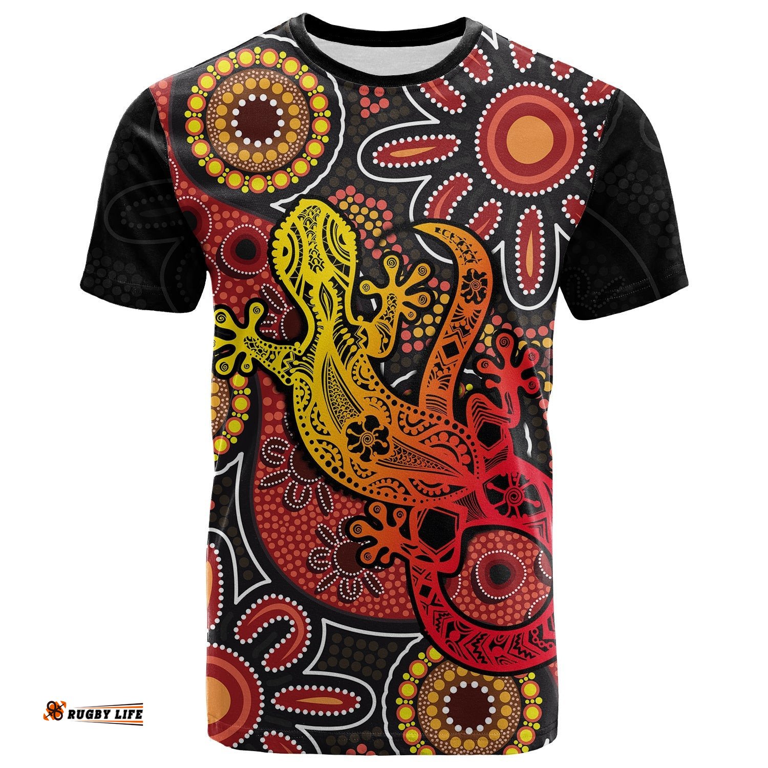 custom personalisedaboriginal lizard t shirt