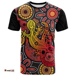 custom personalisedaboriginal lizard t shirt