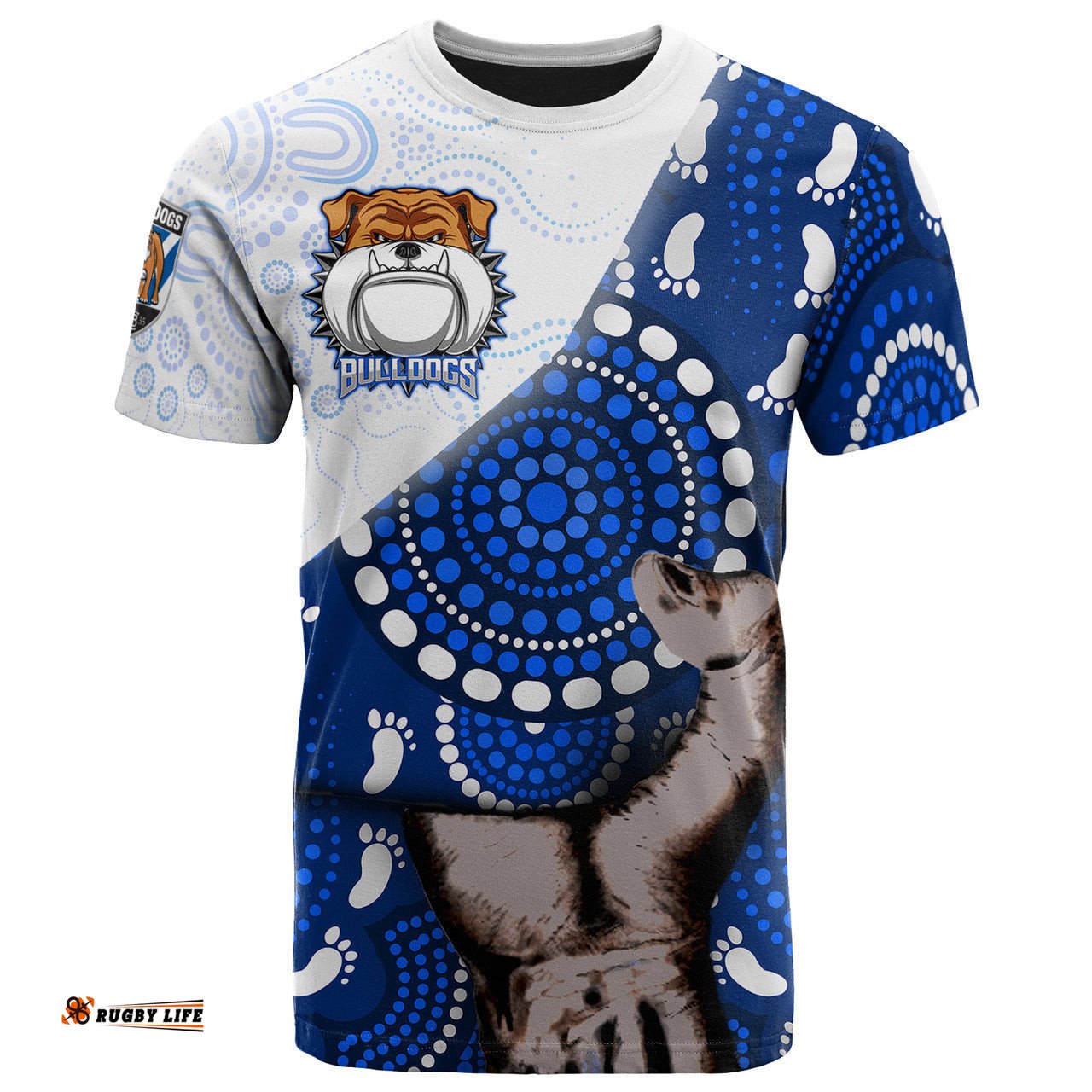 bulldogs rugby aboriginal custom patronage t shirt canterbury bankstown bulldogs bloods in my veins
