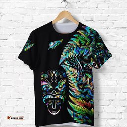 custom personalised new zealand haka rugby maori t shirt silver fern vibes paua shell