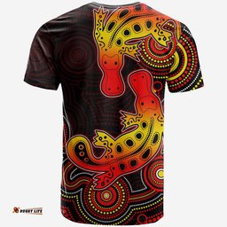 custom personalisedaboriginal platypus t shirt dot patterns style no.2