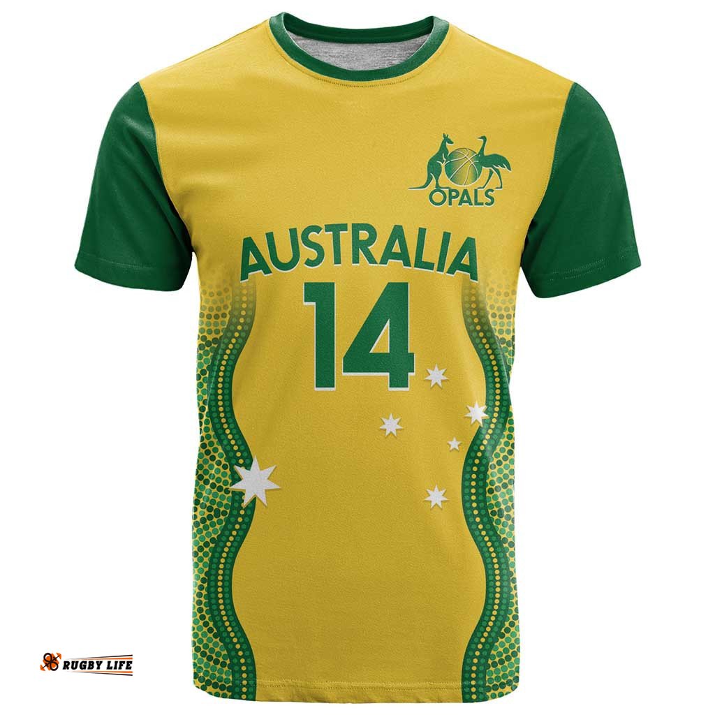 custom australia opals t shirt indigenous art