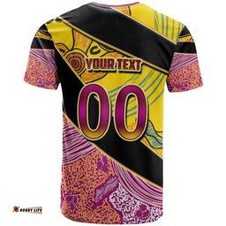 broncos rugby t shirt custom broncos horse rugby with aboriginal dot painting personalised player and number t shirt