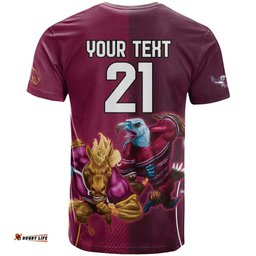 custom sea eagles and broncos rugby t shirt sporty style