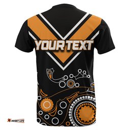 custom personalised wests tigers t shirt aboriginal symbol