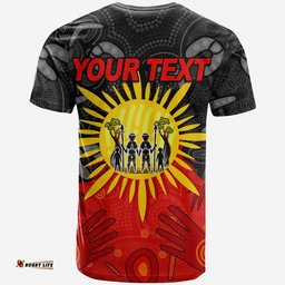 custom personalisedaboriginal family t shirt flag style