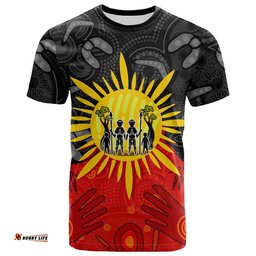 custom personalisedaboriginal family t shirt flag style