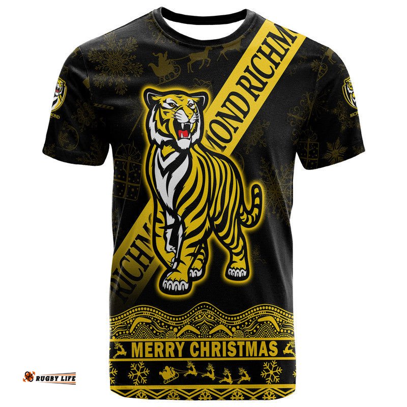 richmond tigers unique winter season t shirt tigers merry christmas