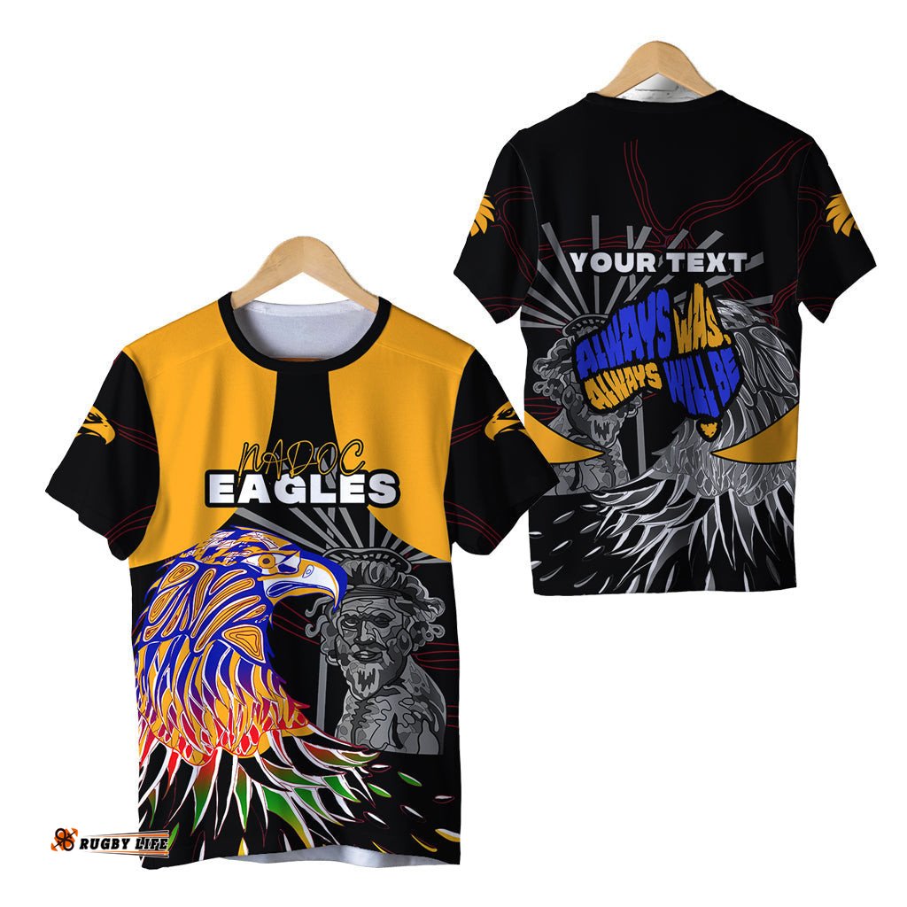 custom personalised west coast eagles naidoc week t shirt aboriginal special version