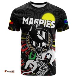 custom personalised magpies naidoc week t shirt collingwood football aboriginal