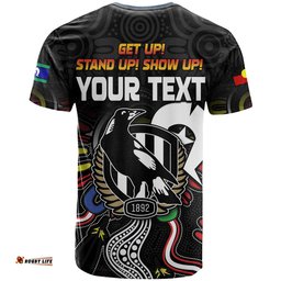 custom personalised magpies naidoc week t shirt collingwood football aboriginal