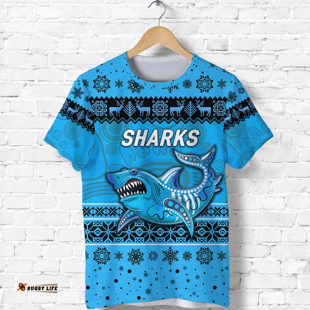 cronulla sutherland sharks t shirt christmas simple style blue