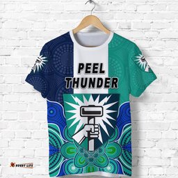 custom personalised peel thunder football club t shirt thunder indigenous version custom text and number